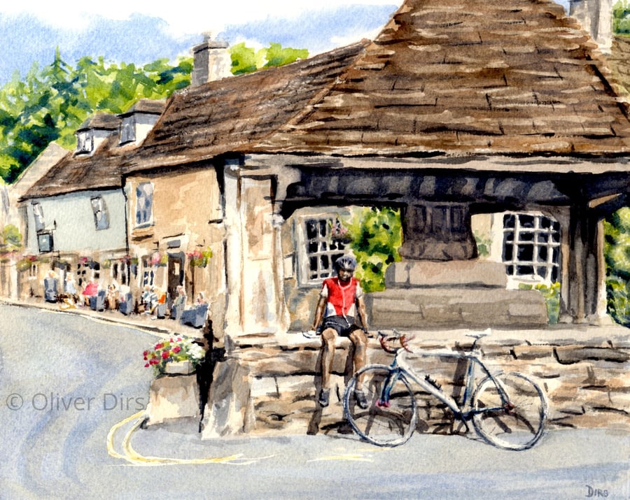 A Well Earned Rest – original watercolour, framed