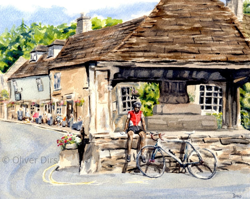 A Well Earned Rest – original watercolour, framed