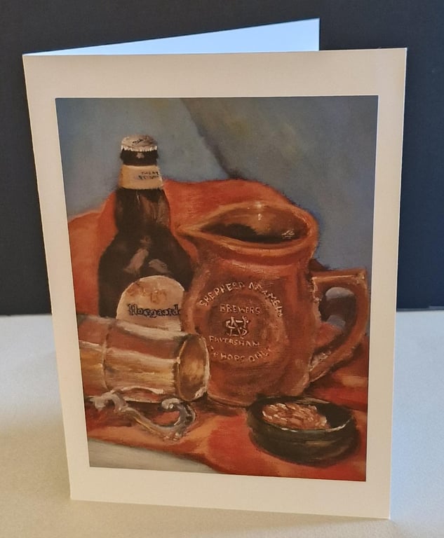 Greetings Card (Blank) A5 - 'A Brew or Two': Print of an Original Painting