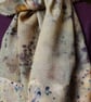 Eco Printed fine wool scarf leaves and Hopi sunflower Seeds - Image 2
