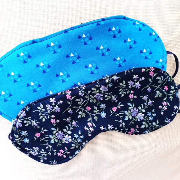 Eye mask for bright summer nights in a choice of blue prints
