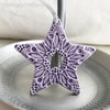 Ceramic star decoration Purple