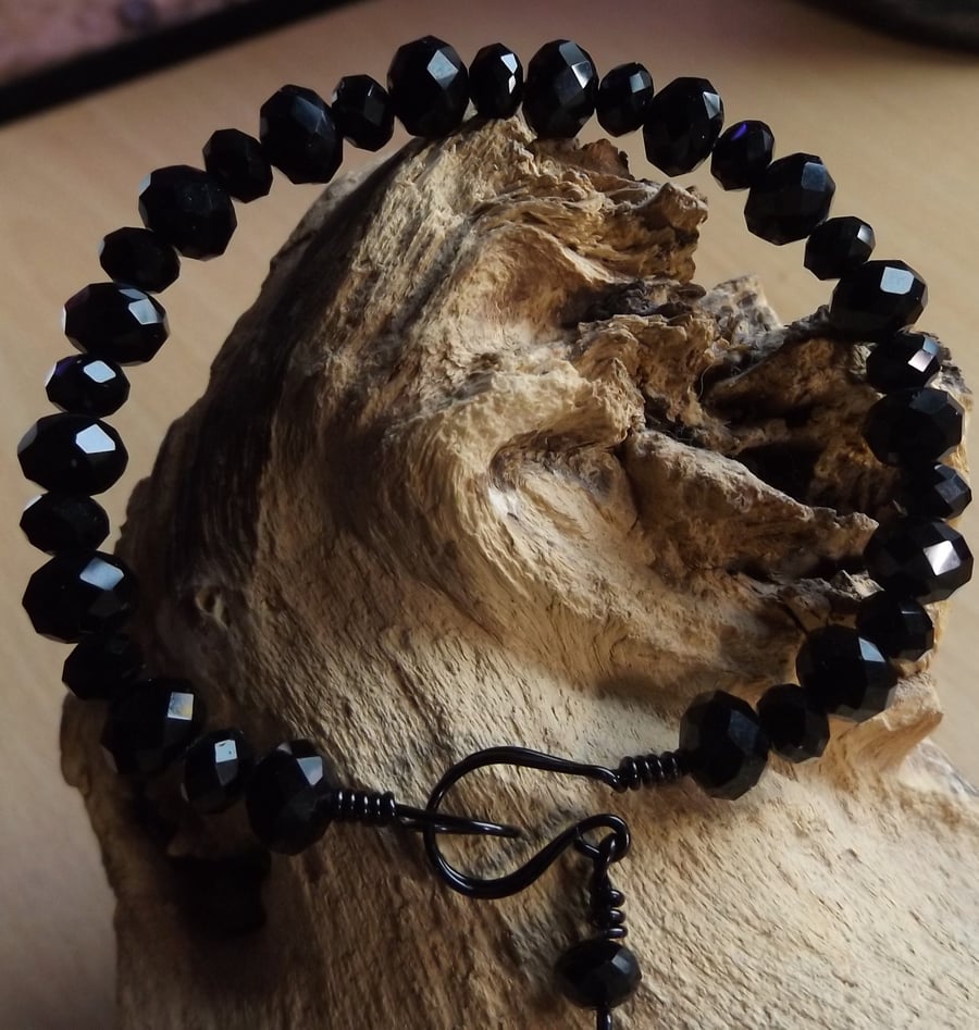 Black crystal bracelet