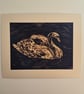 Original Hand-painted Bleach Animal Art - Swan