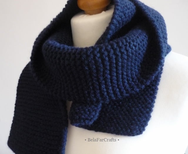 Navy blue men's scarf - 73in long winter scarf ... - Folksy