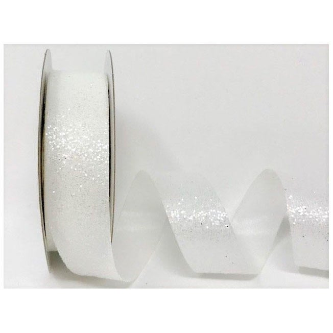 White Crystal glitter ribbon x 2 metres 