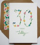 Wildflower personalised age card