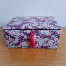 Modern floral purple trinket box