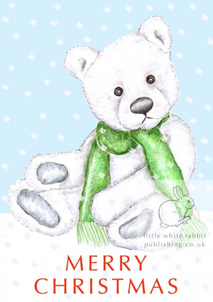 Chilly the Teddy Bear - Christmas Card