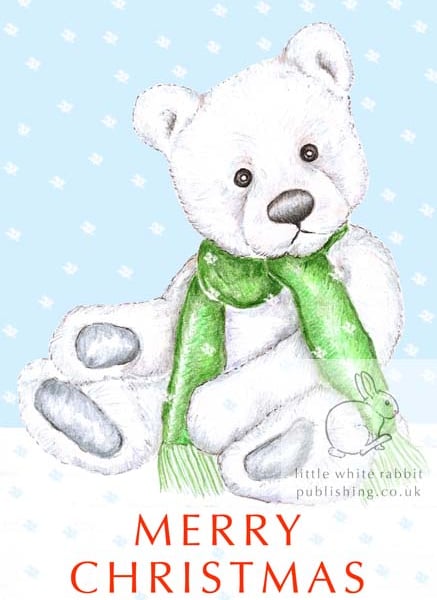 Chilly the Teddy Bear - Christmas Card