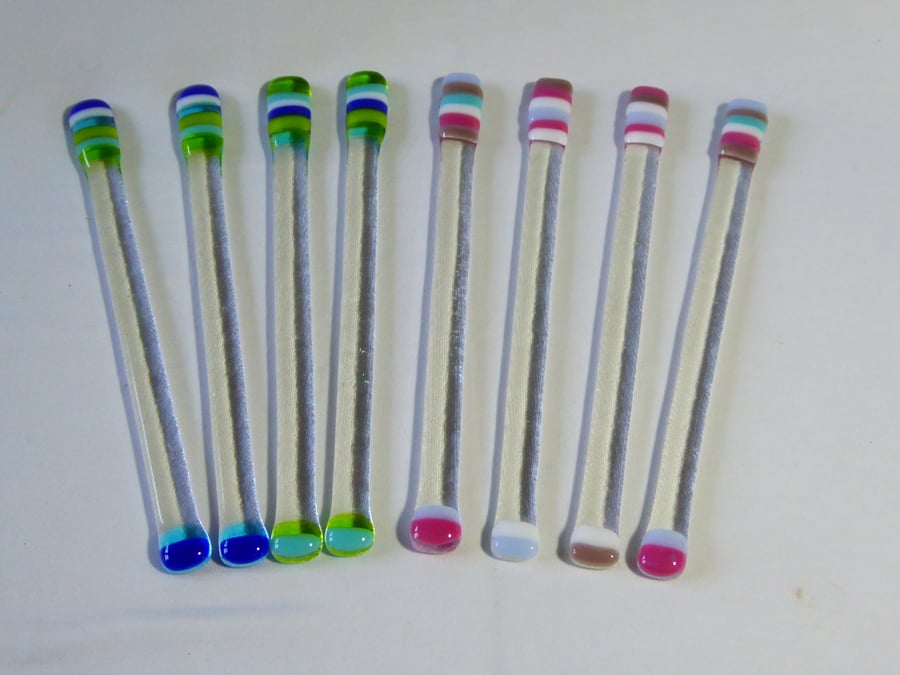 Fused Glass  Cocktail stirrers