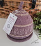Designer Baby Knotted Fairisle Rolled Beanie Hat 6 - 12 months size  - Image 1