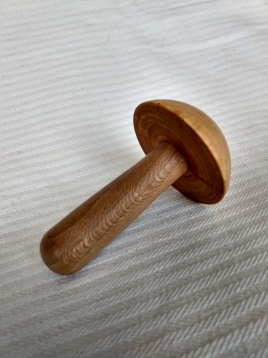 Wooden Darning Mushroom for repairing knitted socks and jumpers