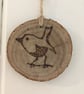 Unique Hand Crafted Double-Sided Wooden Hanging Decorations. Set of Six. - Image 9
