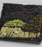 English Countryside Landscape Embroidered Brooch - Image 2