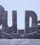 Love u Dad hand cut from Devonian Mudstone