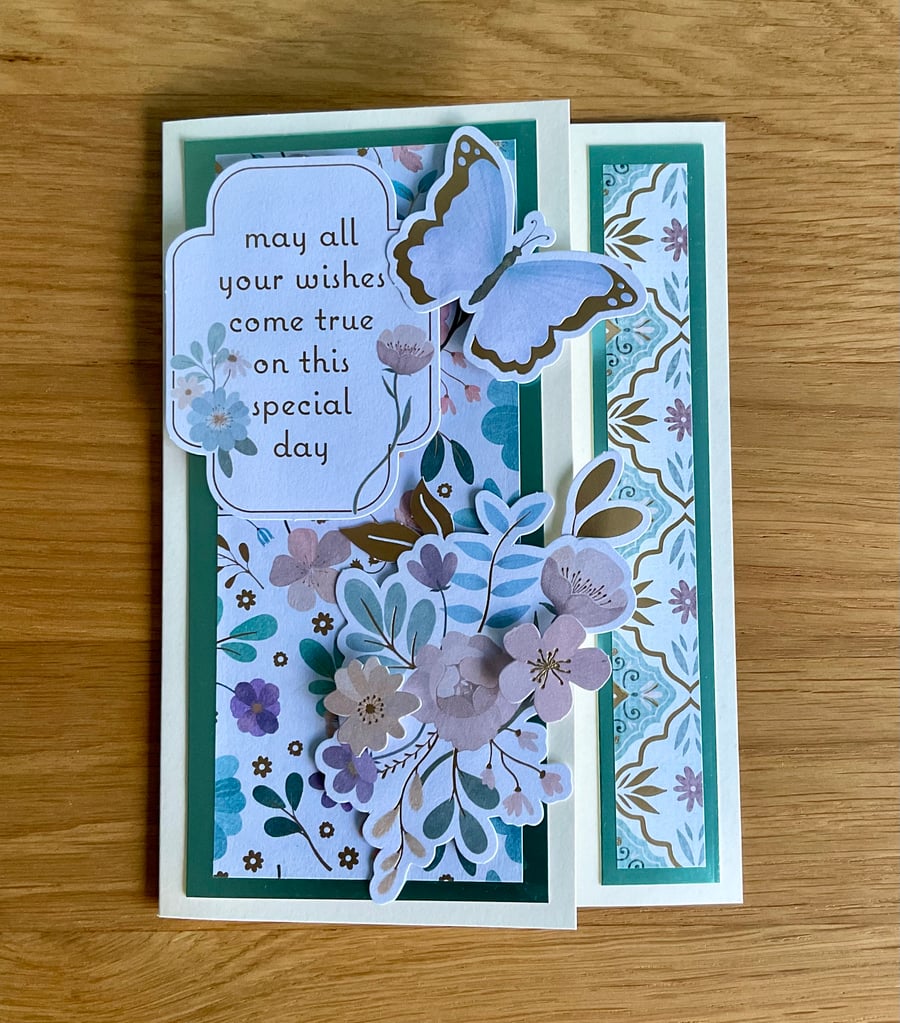Card. Unique floral card for a special occasion