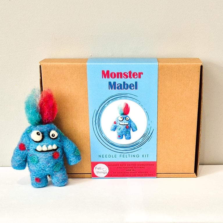 Monster Mabel Felting Kit: Beginner Needle Felting Craft