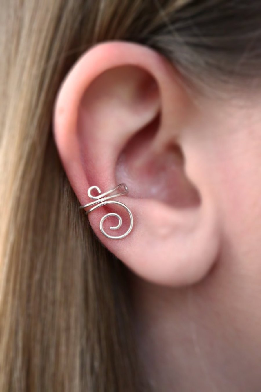 Minimalist Ear Cuffs, No Piercing Earrings Sterling Silver