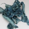 10g Dark Teal Naturally Dyed Silk Carrier Rods