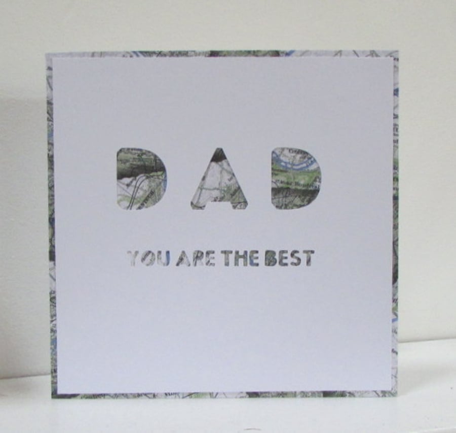 DAD YOU ARE THE BEST MAP CARD