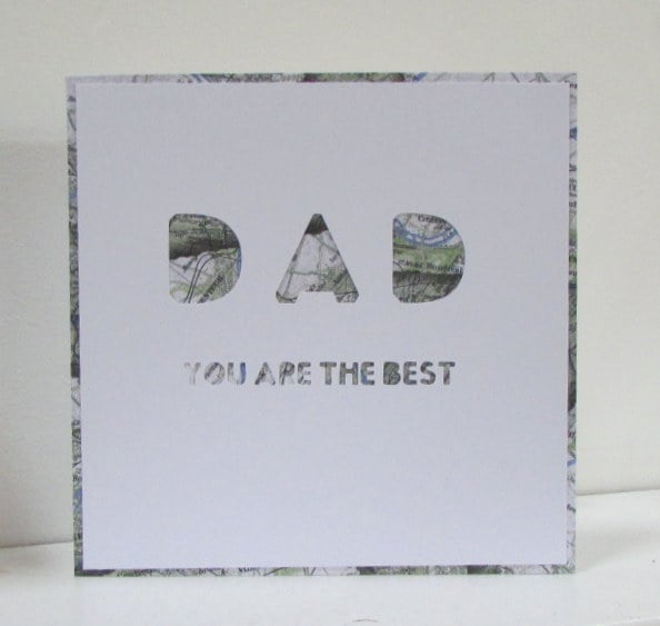 DAD YOU ARE THE BEST MAP CARD
