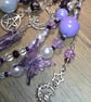Handmade Amethyst Point Phone Charm, Moon Pentagram Fairy Beads Accessory - Image 3