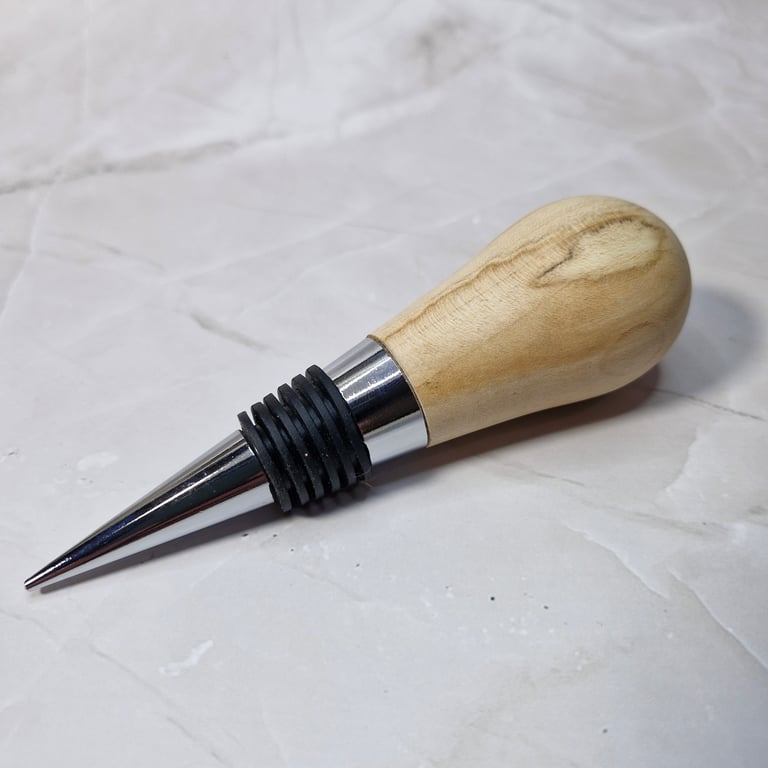 Hand Turned Bottle Stopper - Beech