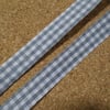 3m Gingham Check Ribbon - 10mm - Grey 
