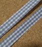 3m Gingham Check Ribbon - 10mm - Grey  - Image 1