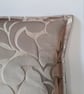 Beige and silver damask jacquard 16" envelope cushion cover - Image 6