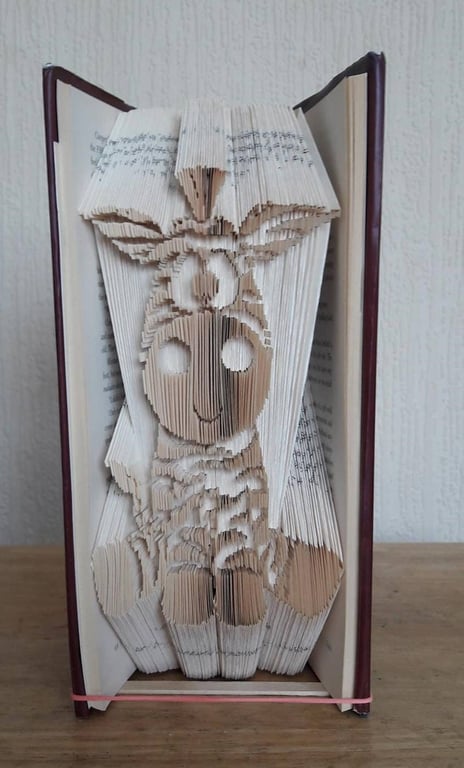 Cute Zebra CUT & FOLD Book Folding Pattern - EMAILED PDF PATTERN