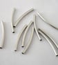 10 x Silver plated Smooth Spacer Tube Beads 25mm  - Image 1