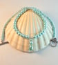 Pale Aqua Glass Pearl Necklace - Handmade In Devon - Image 7