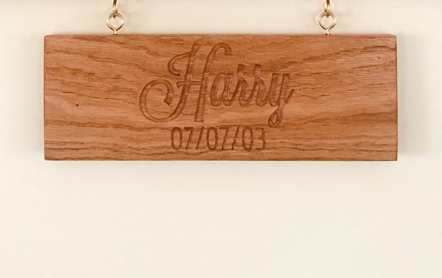 Extra hanging sign personalised