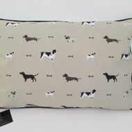 Sophie Allport Dogs Cushion with Black Piping