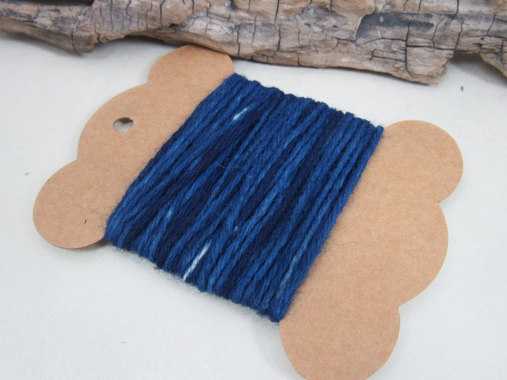 Hand Dyed Natural Indigo Blue Dye Pure Wool Tapestry Thread