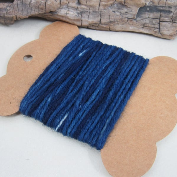 Hand Dyed Natural Indigo Blue Dye Pure Wool Tapestry Thread