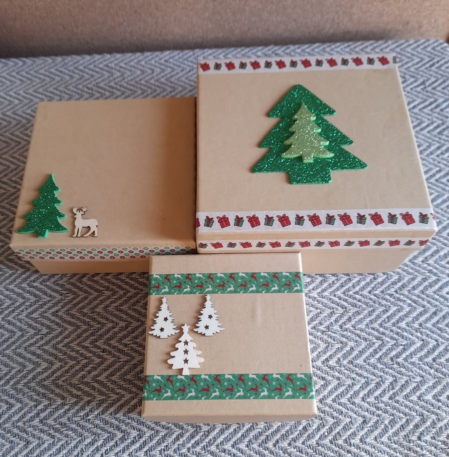 Christmas gift boxes set of 3