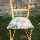 Beautiful Antique vintage carved heart chair in Miss Mustard Seed Milk Paint 