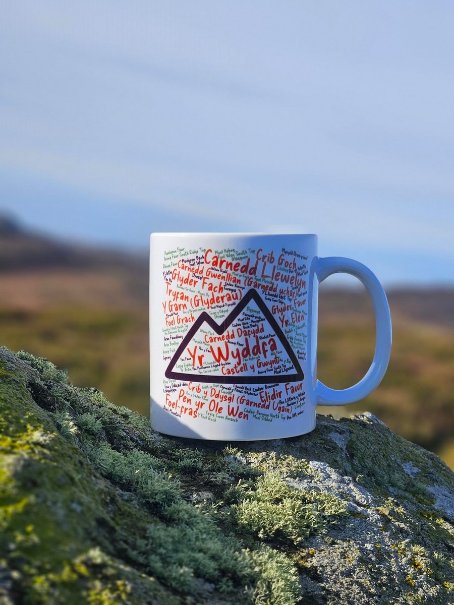 Copa cant Cymru Mug - The 100 Highest Mountains in Wales Mug - Hiker gift