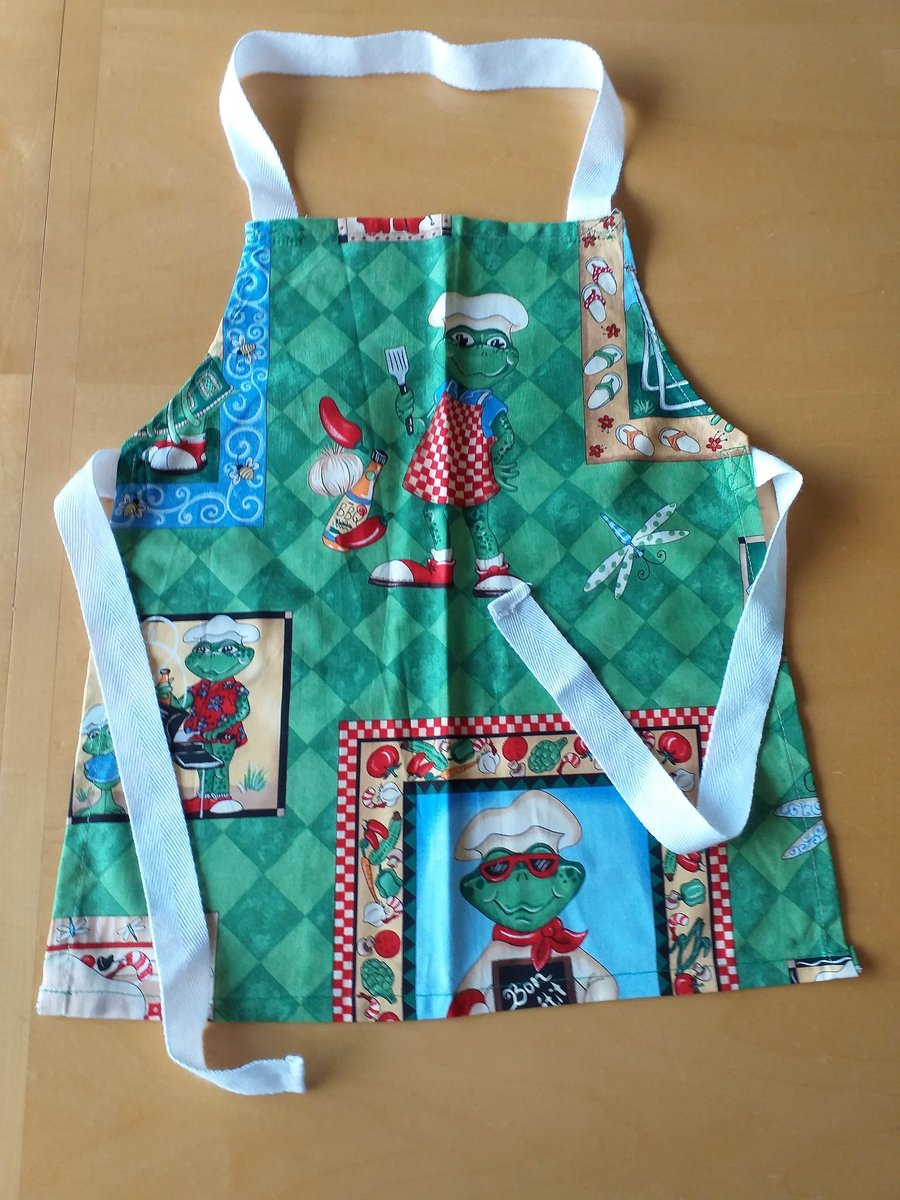 Frog Barbeque Apron age 2-6 approximately