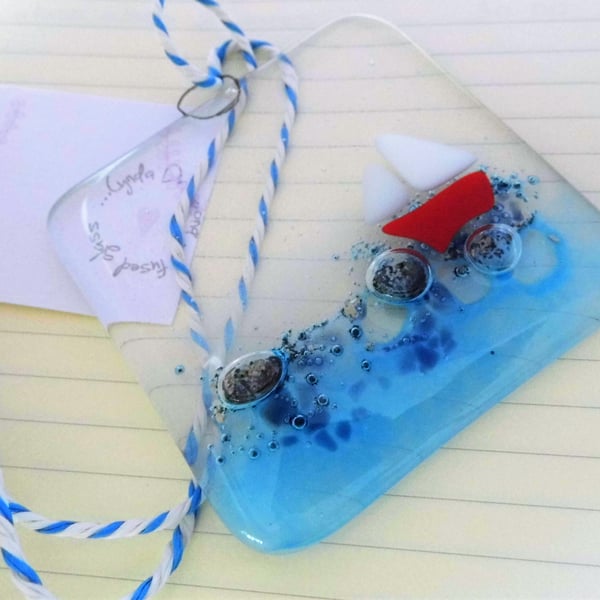 fused glass hanger  