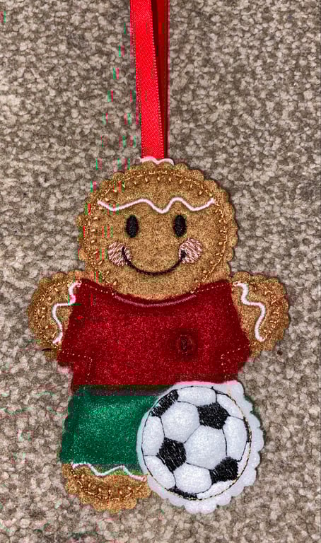 Gingerbread Footballer Decoration