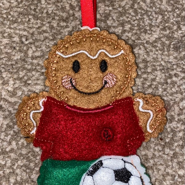 Gingerbread Footballer Decoration