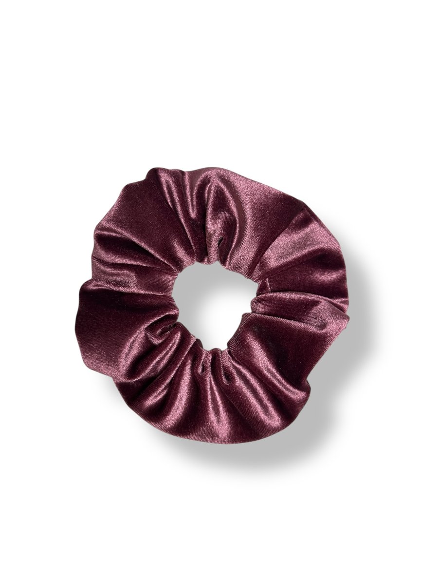 Grape Velvet Scrunchie - Large
