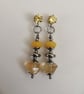 Yellow gemstone beaded earrings cubic zirconia,citrine & jade  - Image 10