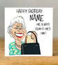 Personalised Queen Elizabeth Birthday Card, Marmalade Sandwich Handbag