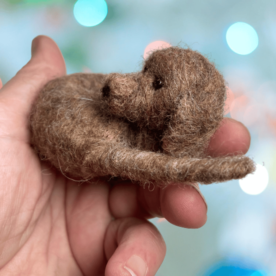 Brown dog, Labrador, needle felted