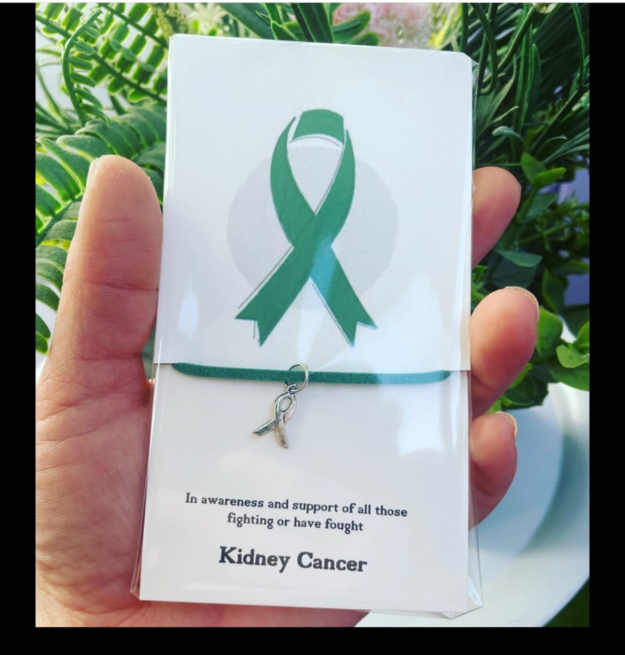 In awareness and support of kidney cancer awareness wish bracelet gift